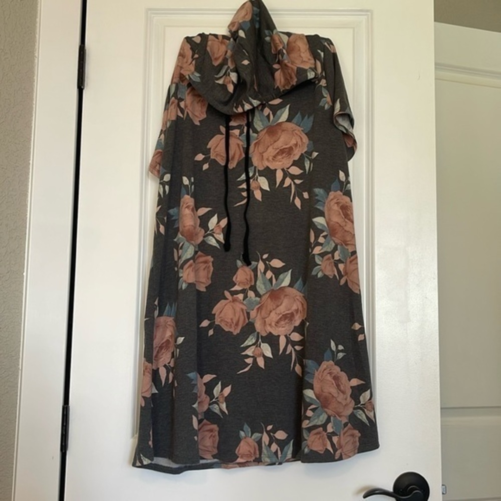 MRT 1030 Floral Top/Dress Beach Cover Up